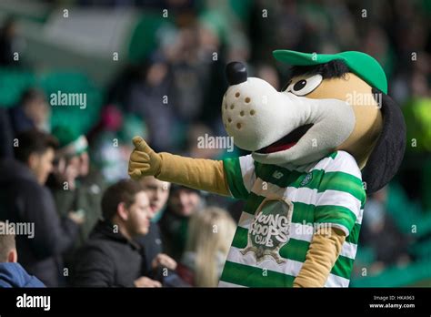 Celtic Mascot Hoppy Huddle Hound During The Ladbrokes Scottish
