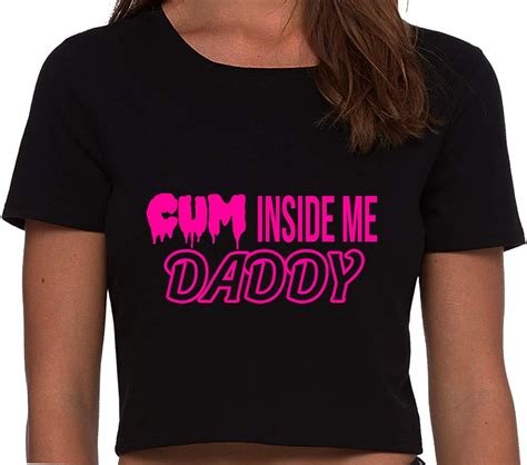 knaughty knickers cum inside me daddy creampie cumplay black cropped tank top at amazon women s