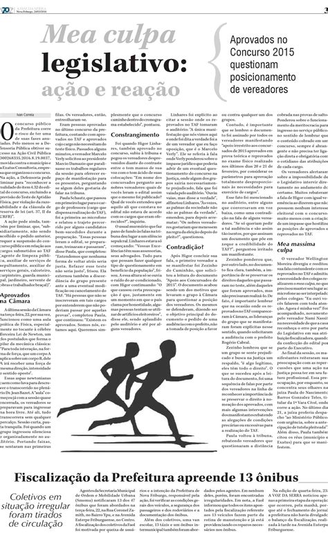 Edição De 24 De Março De 2016 Jornal A Voz Da Serra