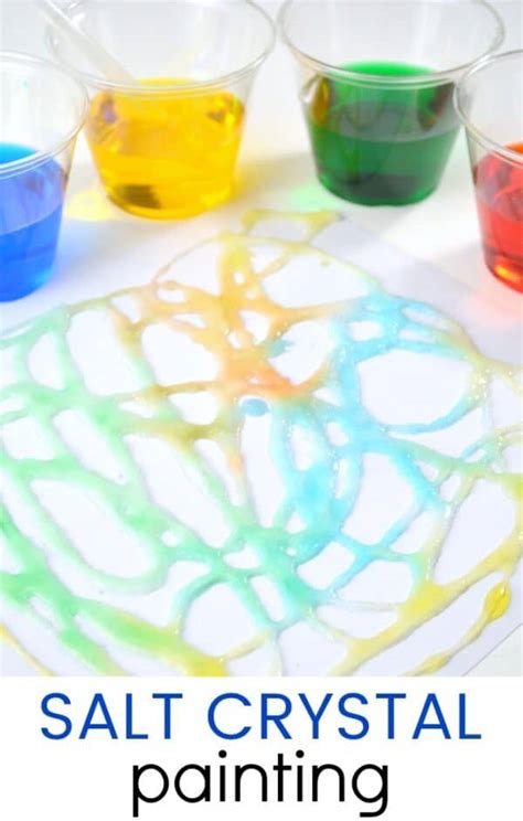 Salt Crystal Painting Steam Activity Coffee Cups And Crayons