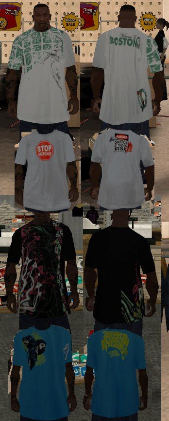 Gta San Andreas 5 T Shirts Mod