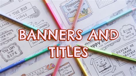 Creative Header And Easy Title Ideas Using A Pen 🌜banner Doodles For