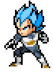 Dragon ball z lets you take on the role of of almost 30 characters. SSJG Vegeta | Dibujos en cuadricula, Dibujos pixelados ...