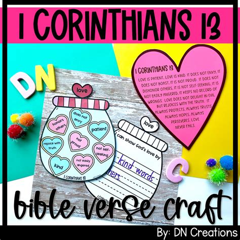 1 Corinthians 13 Bible Craft L Love Jar Craft L Valentines Day Bible