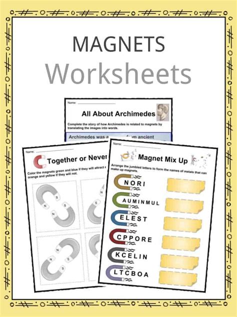Some of the worksheets for this concept are what is magnetism, fourth grade companion document 4 unit 1 heat, electricity and magnetism simple circuits, metals and magnetism, fourth grade physics, magnetic attraction, electricity unit, lesson plan electricity and magnetism. Magnet Facts, Worksheets & Information For Kids