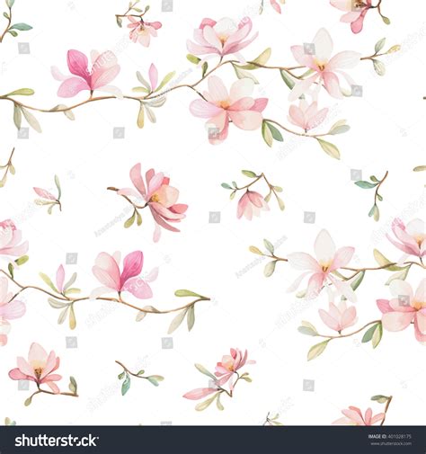 Floral proyectos que intentar pinterest patterns. Seamless Watercolor Floral Pattern On White Stock Vector ...