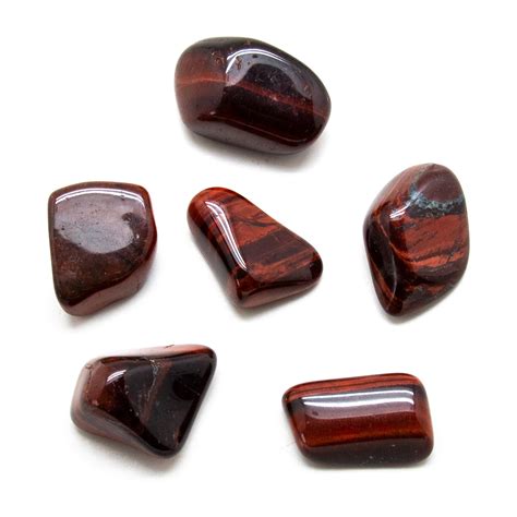 Red Tigers Eye Tumbled Stone Set Extra Large Crystal Vaults