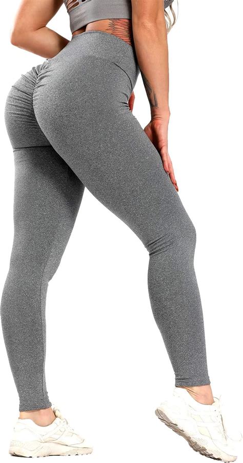 Riojoy Booty Scrunch Butt Leggings For Women High Waist Tummy Control Yoga Pants