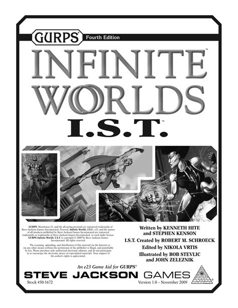 Gurps Infinite Worlds Ist Warehouse 23 By Steve Jackson Games