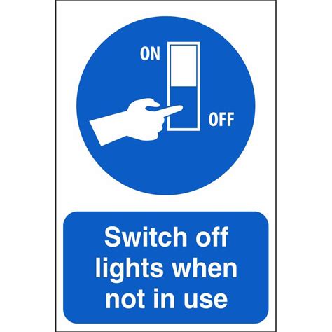 Switch Off Lights Signs Mandatory Construction Safety Signs Ireland