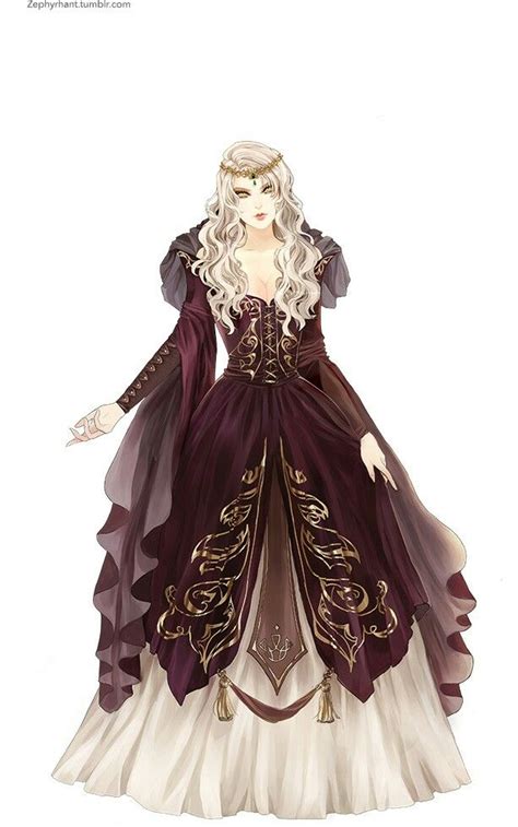 Dark Queen Art Dress Anime Dress Dress Drawing