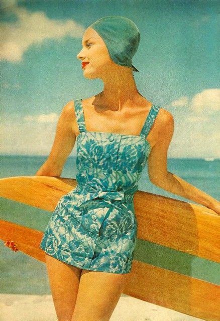 50s Bathing Suit Vintage Swimsuits Vintage Swimwear Vintage Fashion