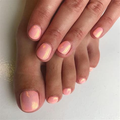 It is applied just like a polish, and also soaks off easily just like all other soak off gel (sog). Peachy Mermaid gel fingers and toes. Gelish "all about the ...