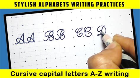 Cursive Writing A Z For Beginners Cursive Capital Letters Writing