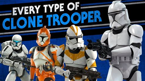 Every Clone Trooper Type In Star Wars Canon Youtube