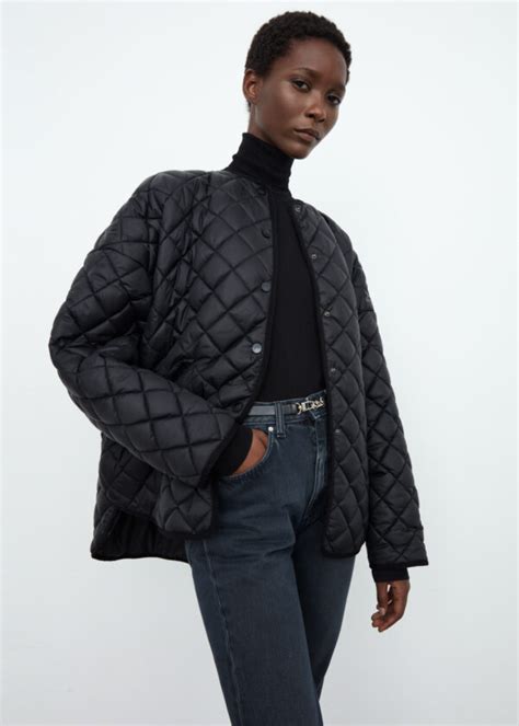 quilted jacket black totême