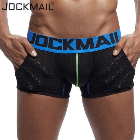 Jockmail Brand New Mesh U Pouch Boxer Men Underwear Sexy Underpants