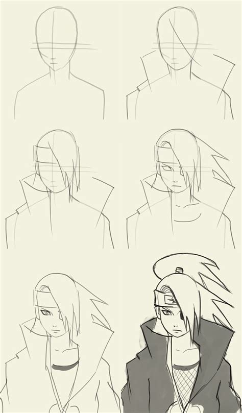 How To Draw Deidara Naruto Drawings Naruto Sketch Naruto Sketch Drawing
