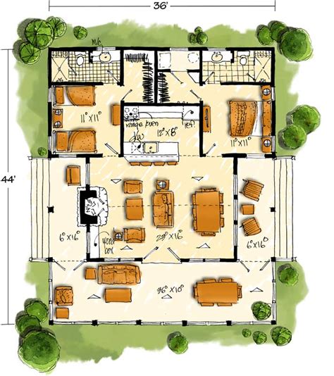 Small House Design With Floor Plan Browse Small Ranch 2 Bedroom