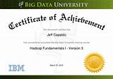 Ibm Certificate In Big Data And Hadoop Images