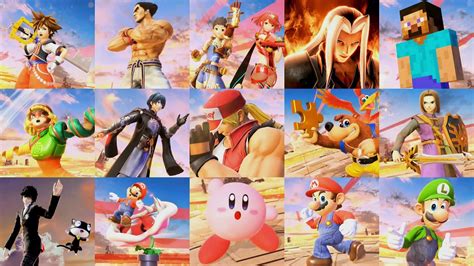 Super Smash Bros Ultimate All Victory Poses Characters Including