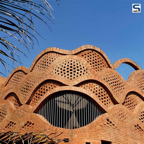 Honeycomb Loop Structure With Brick Curves Form The Facade Of This