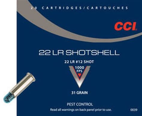 Cci 22lr Shotshell 31gn 12 Shot Size Pkt 20 Holts Gun Shop