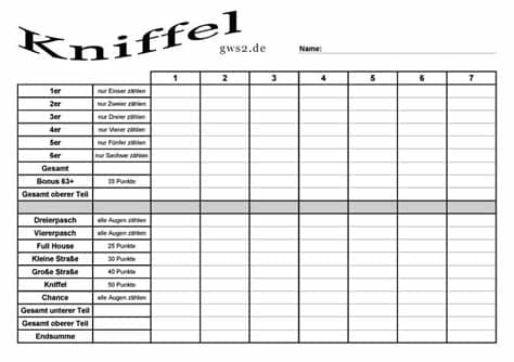 Kniffel - lustiges Würfelspiel für Kinder