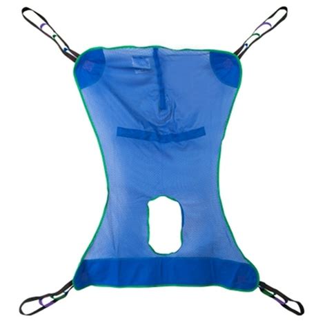 Mesh Full Body Commode Sling Patient Lift Sling With Commode Opening