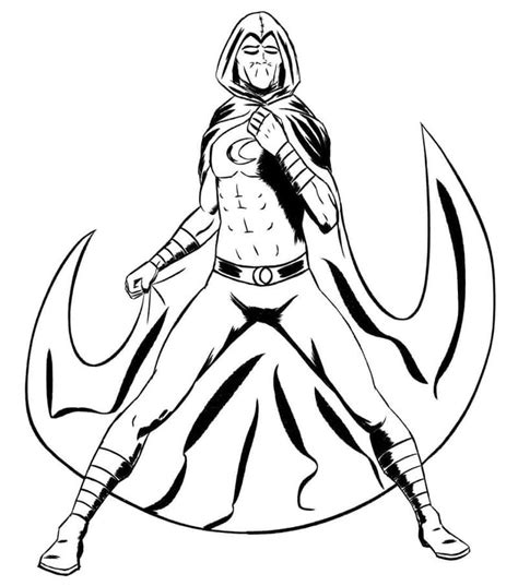 Moon Knight Image Coloring Page Download Print Or Color Online For Free