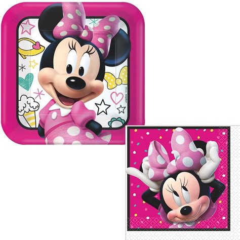 disney minnie mouse mega deluxe birthday party pack for 16 with plates napkins 791689837611 ebay