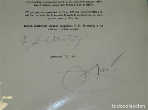 Maybe you would like to learn more about one of these? (m) firma original de joan miro y rafael albert - Comprar ...