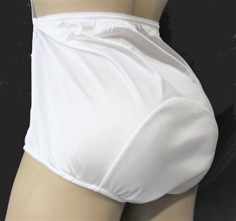 White Nylon Tricot Panties With Very Large Mushroom Double Etsy