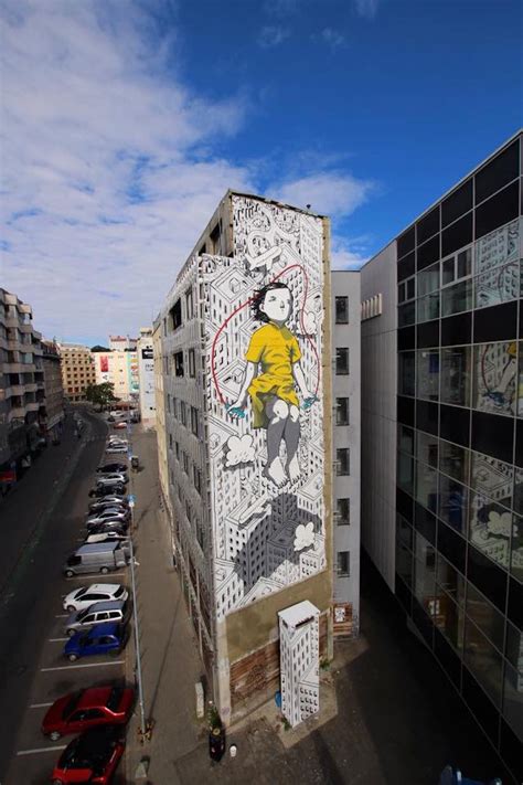Learn To Fly Street Artist Millo Mit Gigantischem Mural In Bratislava