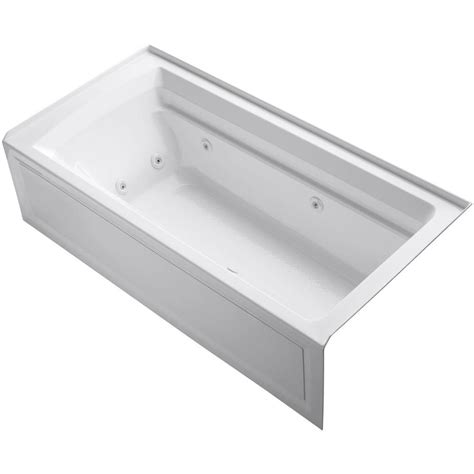 A combination shower and bathtub can be a chic and practical option if you don't have room for separate ones. KOHLER Archer 6 ft. Acrylic Right Drain Rectangular Alcove ...