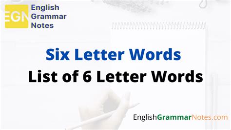 Six Letter Words Common 6 Letter Words List In English English