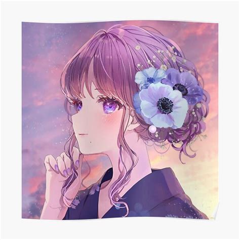 Anime Girl Poster For Sale By Kohana00 Redbubble