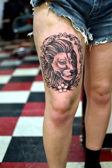 Black lace blue rose girls thigh piece best tattoo. 70 Lion Tattoo Designs You Must See - Mens Craze
