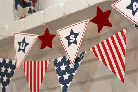 Patriotic Stars And Stripes Americana Banner Free Printable