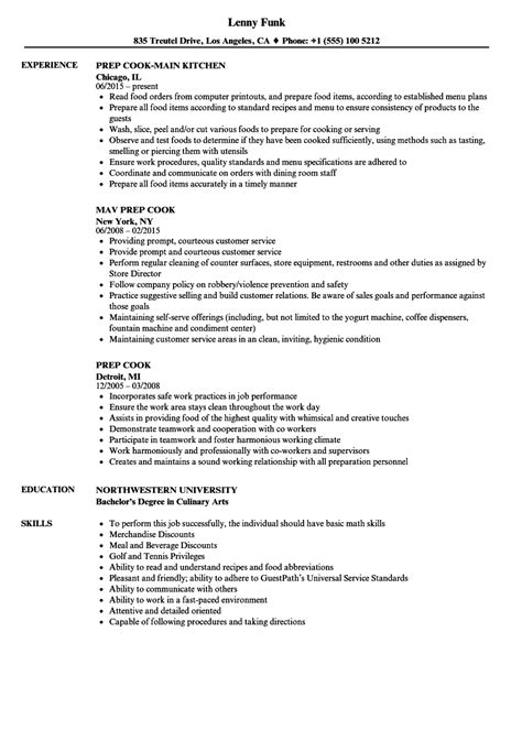 A cv (short for curriculum vitae) is a written document that contains a summary of your skills quick tip: Prep Cook Resume | IzzaTech.com