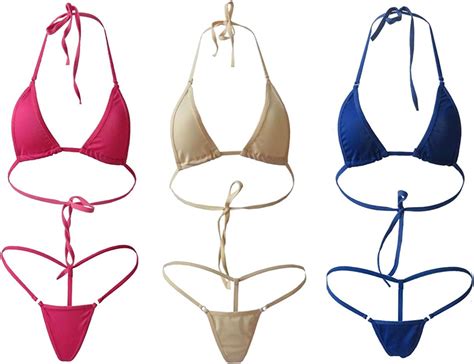 Hnjzx Conjunto Para Mujer Exotic Micro Bikini Set Sunbathing Swimming