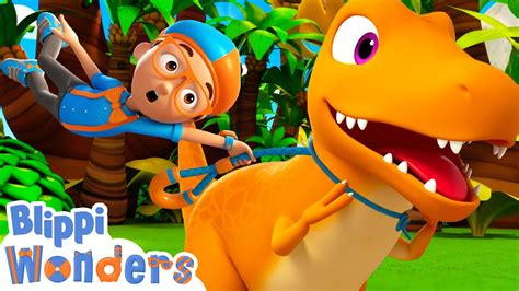 Blippi Gets A Pet T Rex Dinosaurs For Kids Full Episode Blippi