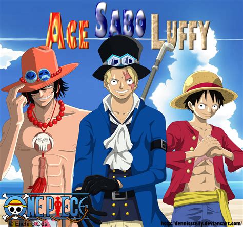 This hd wallpaper is about one piece luffy, ace, and sabbo wallpaper, monkey d. ASL - Ace Sabo Luffy (part 2) - Lineart Colored by ...
