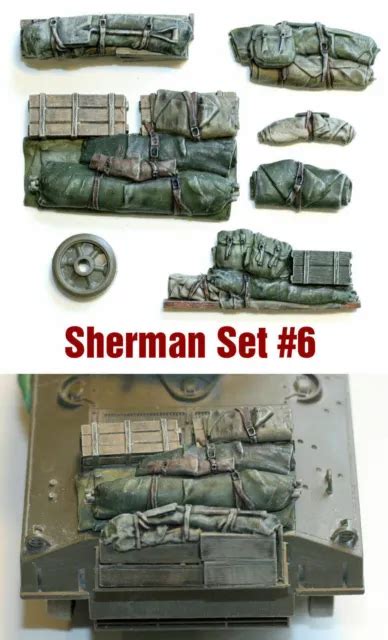 135 Scale Resin Sherman Tank Engine Deck And Stowage Sets 6 2222