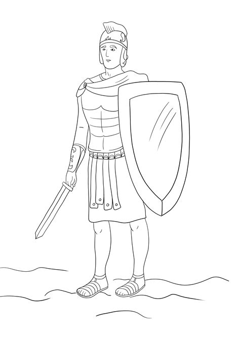 Roman Soldier Armor Coloring Page Sketch Coloring Page Images And