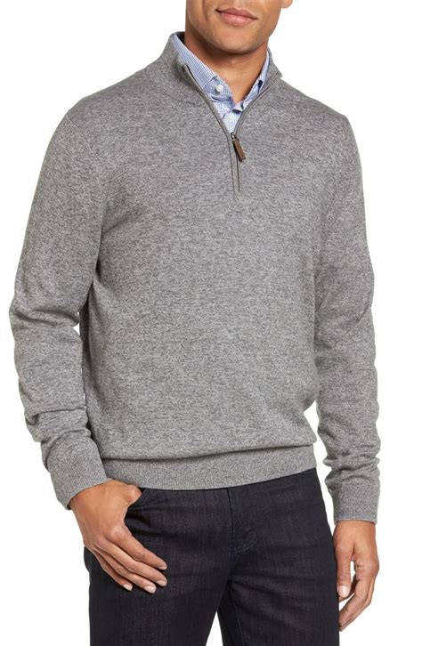 Nordstrom Mens Shop Half Zip Cotton And Cashmere Pullover Regular