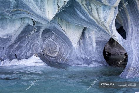 Inner Sea Cave View With Colorful Mineral Formations — Structure