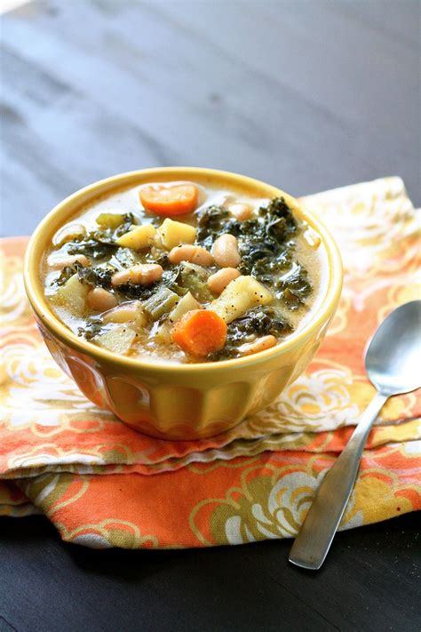Ah I Love Soup Season White Bean And Kale Soup Soup Recipes Whole Food Recipes Vegetarian