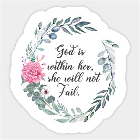 God Is Within Her She Will Not Fail God Is Within Her Sticker