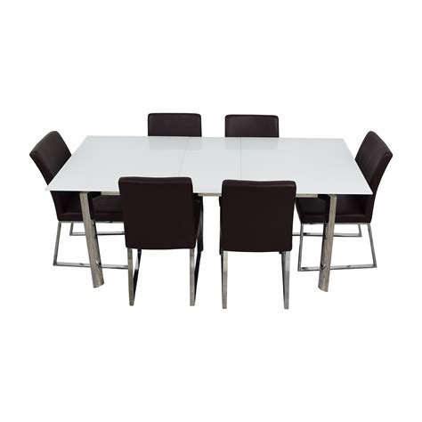 Exciting and eccentric modern dining chair designs will liven up even the most stuffy dining table settings. 59% OFF - Modani Modani Cameron White Glass Extendable ...